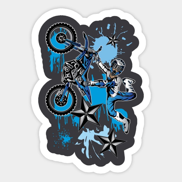 STAR SPLATTER DIRTBIKER Sticker by OffRoadStyles